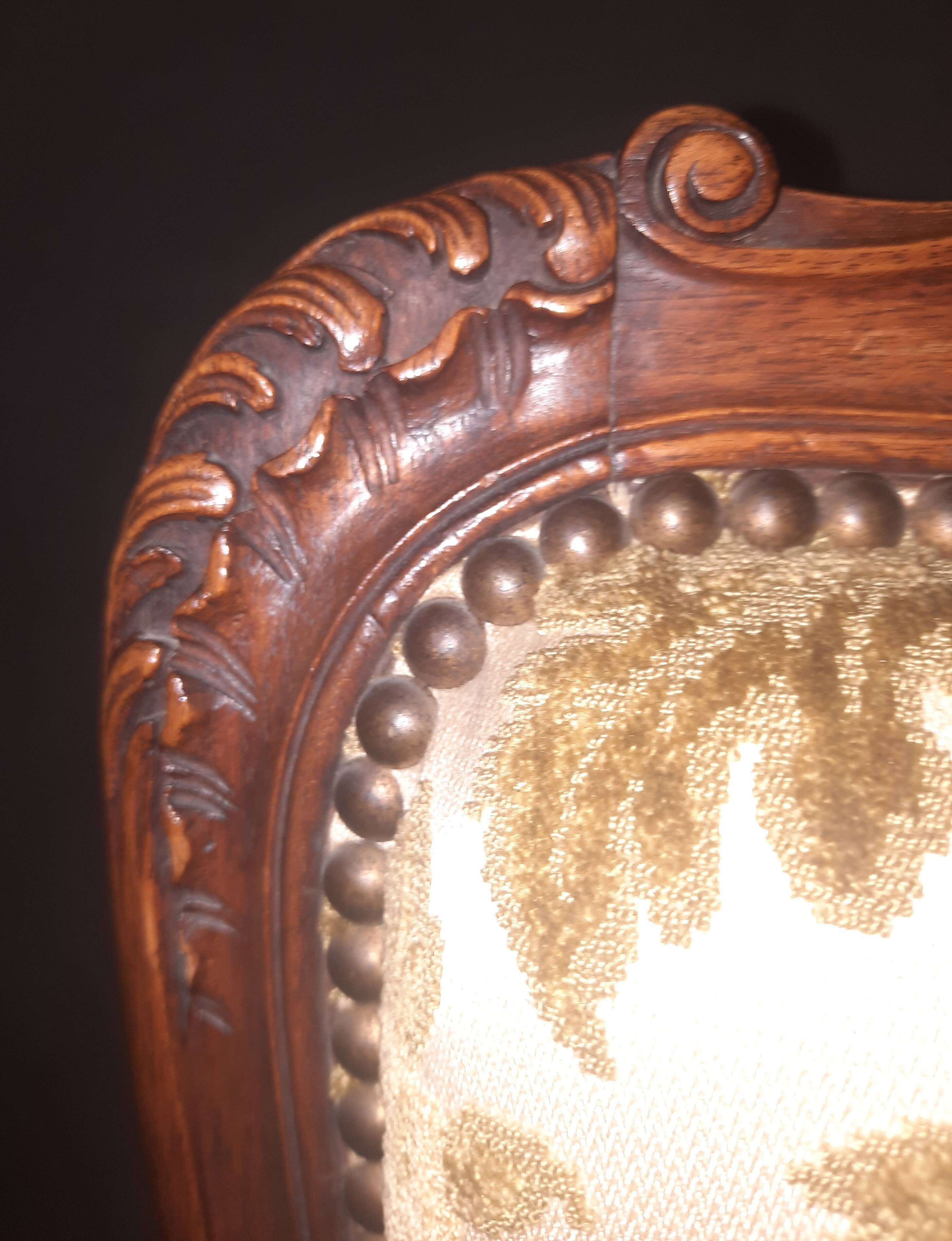 Pair of large Louis XV style armchairs