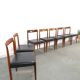 Ensemble design de chaises Lubke en bois de rose 7x