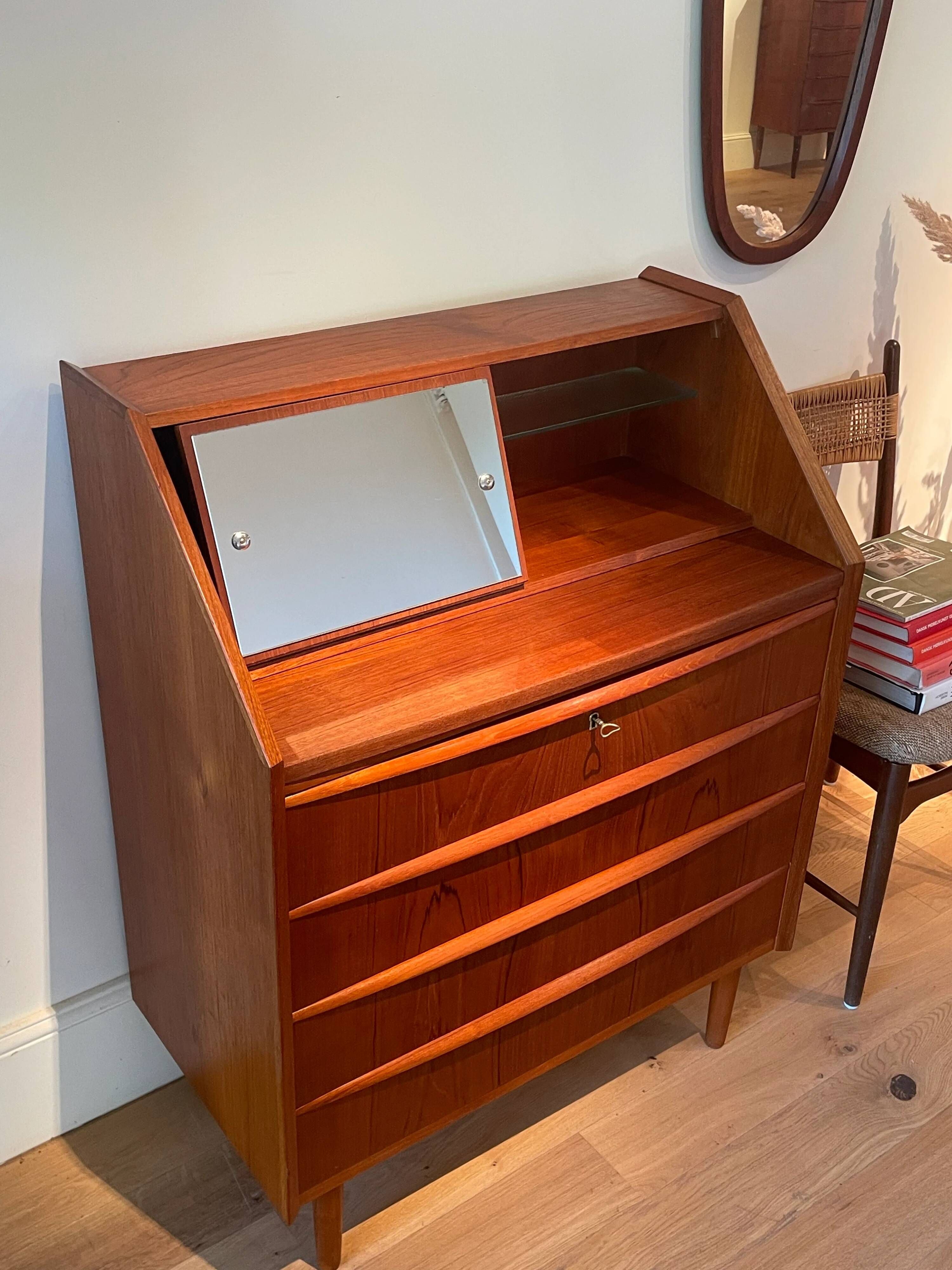 Vintage Scandinavian teak secretary "Holger"
