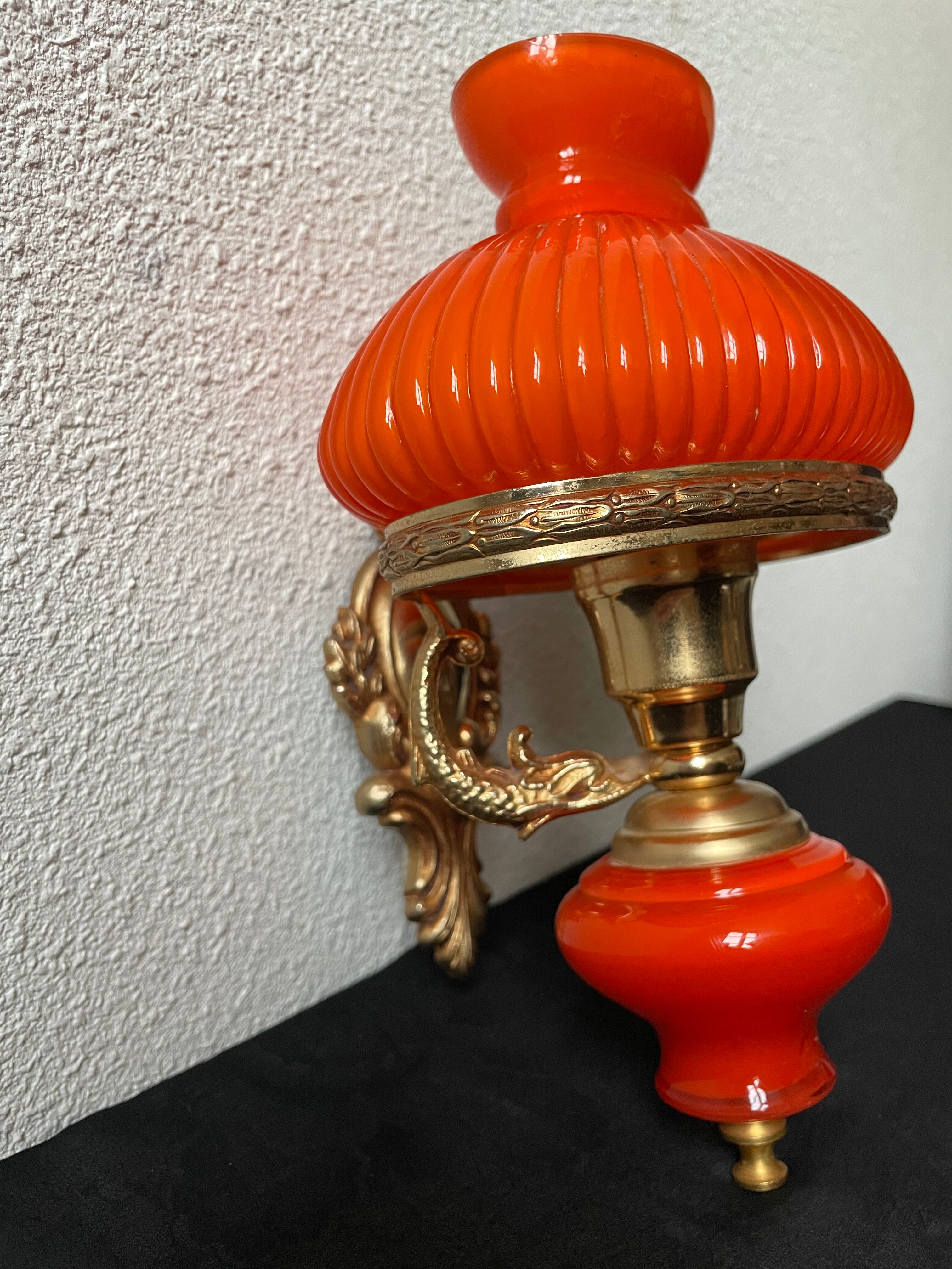 Vintage orange wall light