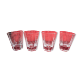 4 verres en cristal