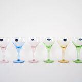 Set of dessert bowls, Italian design, 1970s, manufactured by Luigi Bormioli