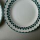 6 flat plates Digoin Sarreguemines France, décor Europe, years 30-40