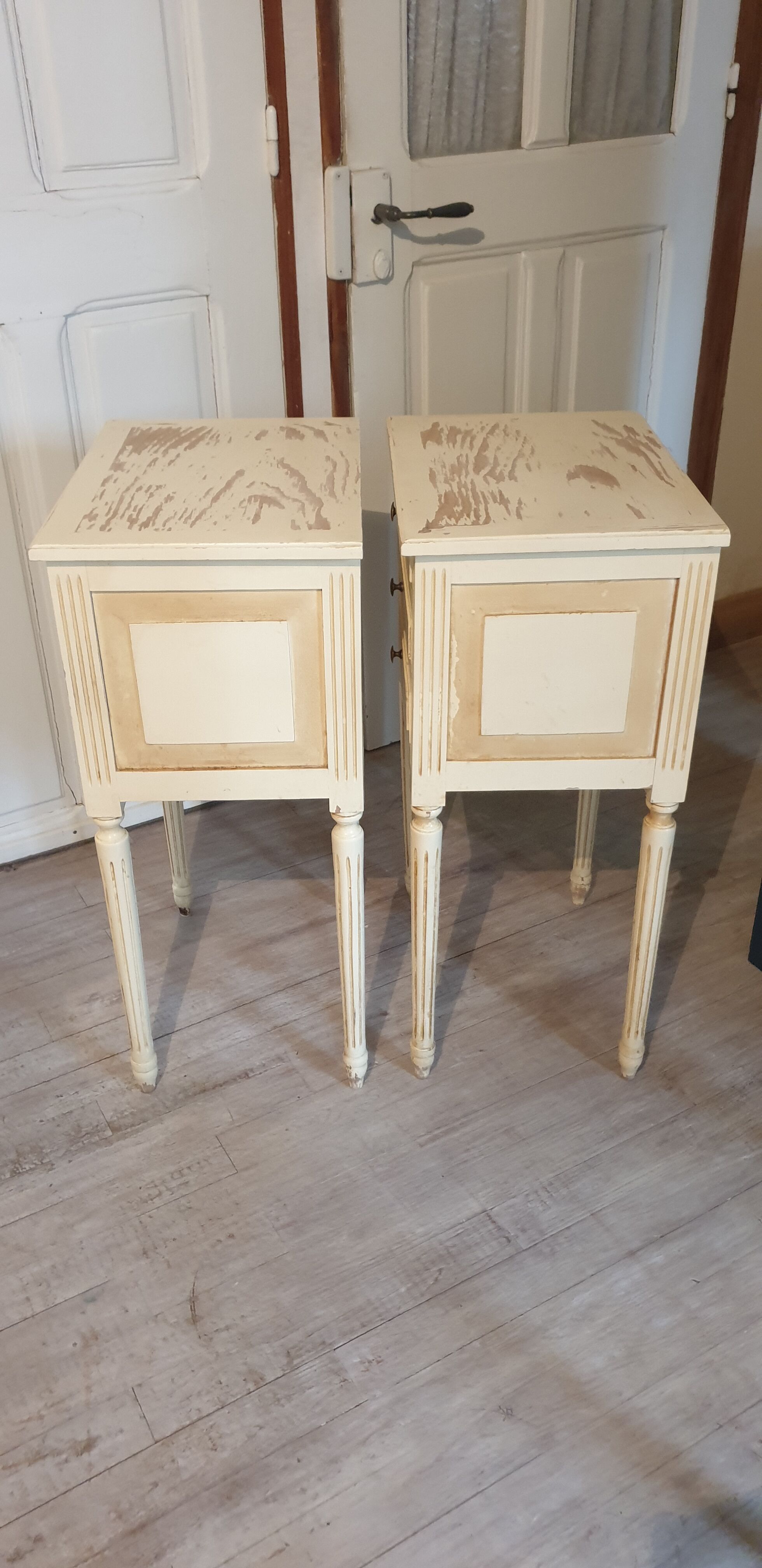 Pair of Louis XVI-style bedside tables