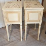Pair of Louis XVI-style bedside tables