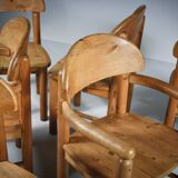 Dining chairs x 6, Rainer Daumiller, solid pine, 1970s
