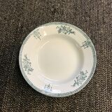 8 earthenware plates in St Amand earthenware with plant motif