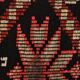 4x8 Red & Black Star Pattern Vintage Kilim Rug, 136x234Cm