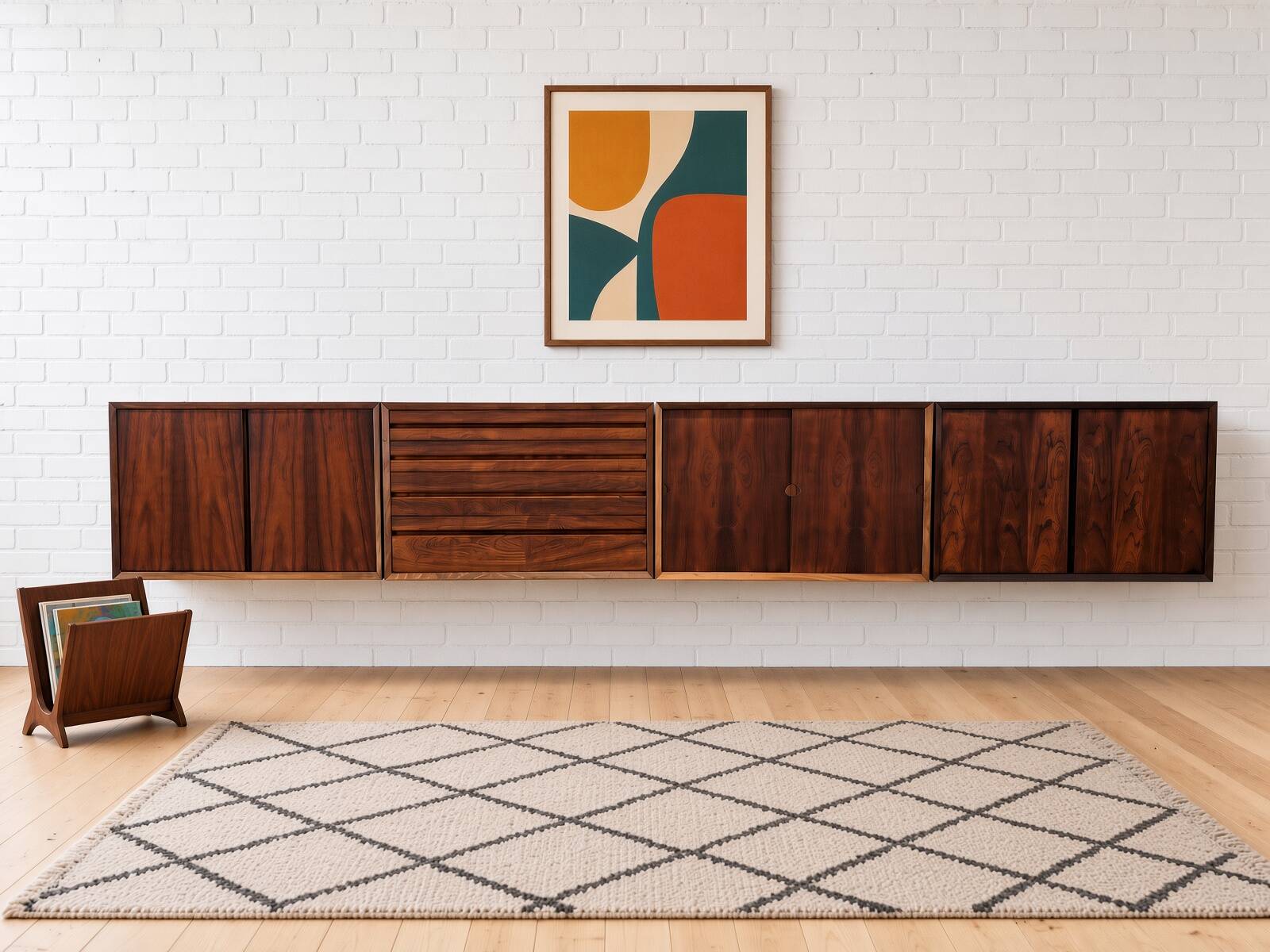 Buffet mural flottant en palissandre Poul Cadovius par CADO, années 1960.