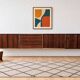 Buffet mural flottant en palissandre Poul Cadovius par CADO, années 1960.