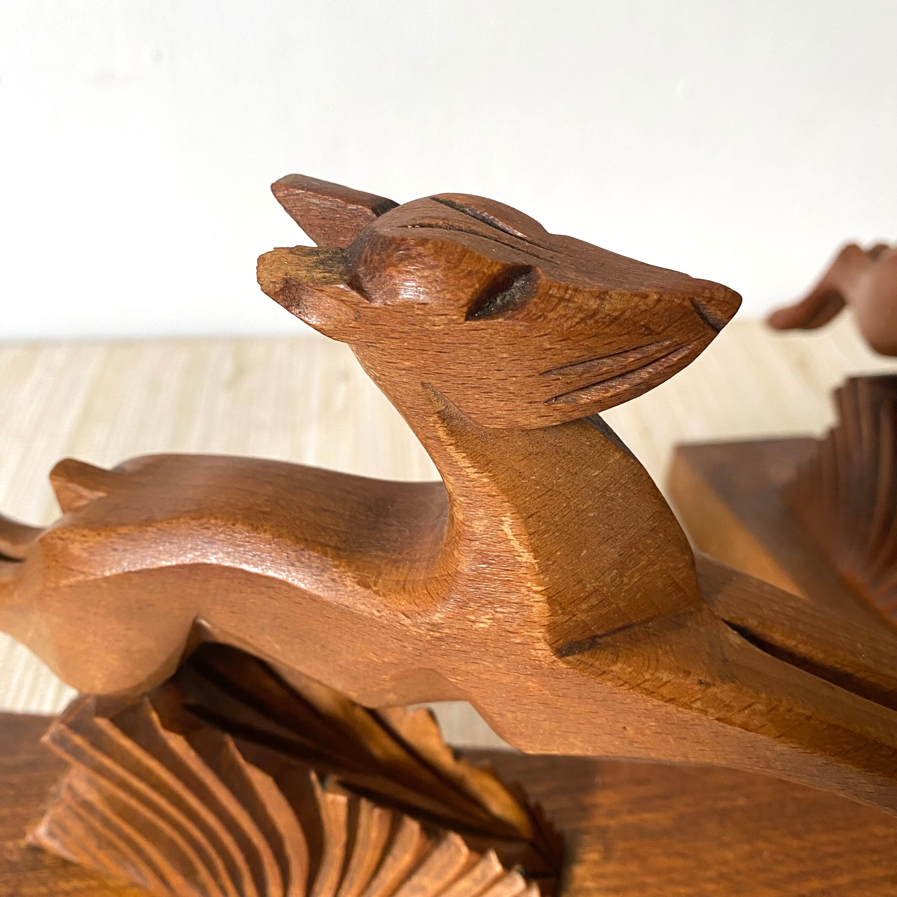 Pair of art deco doe bookends