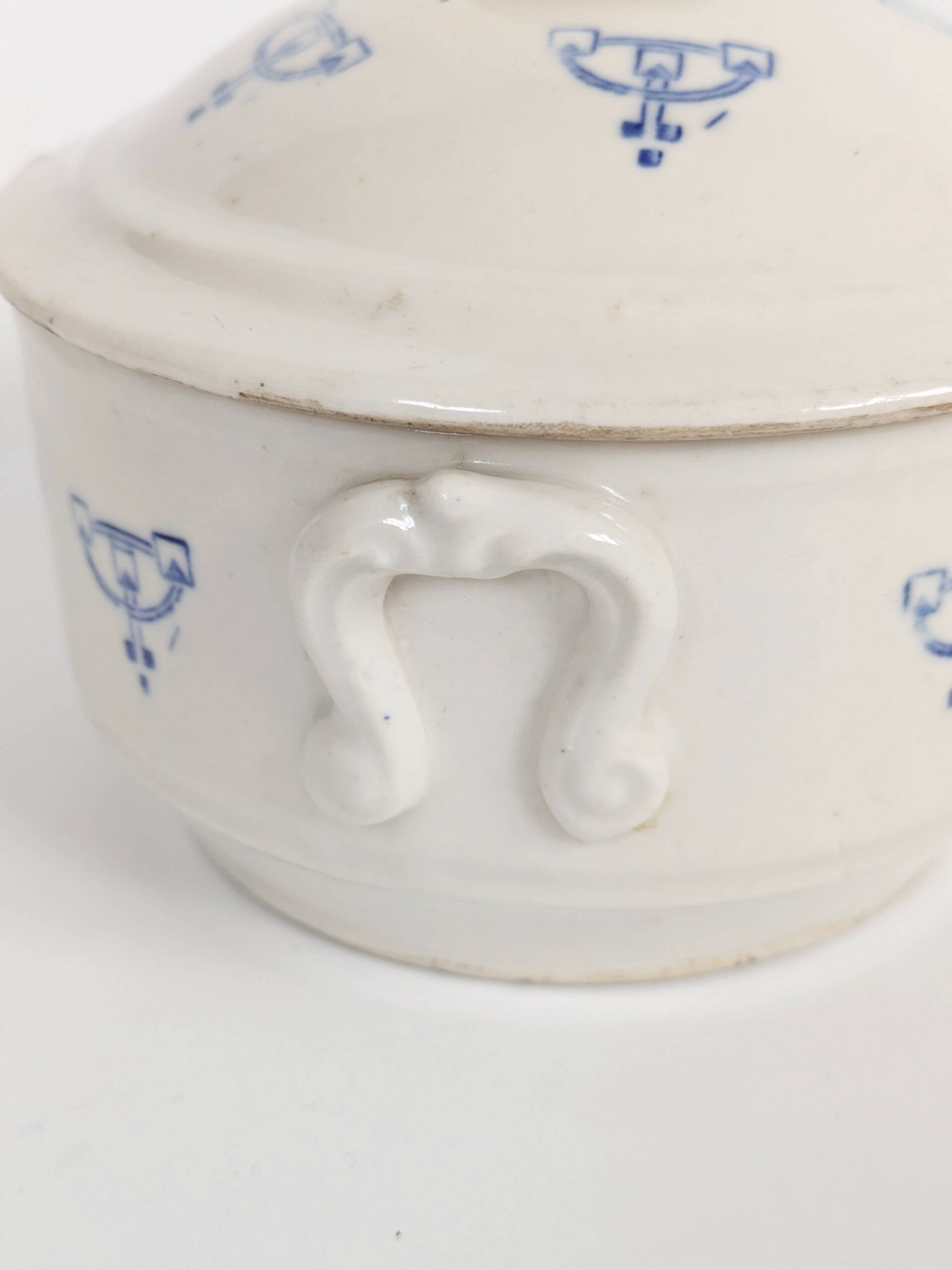 Set of 2 vintage ceramic terrines from Saint-Uze, Art Deco.