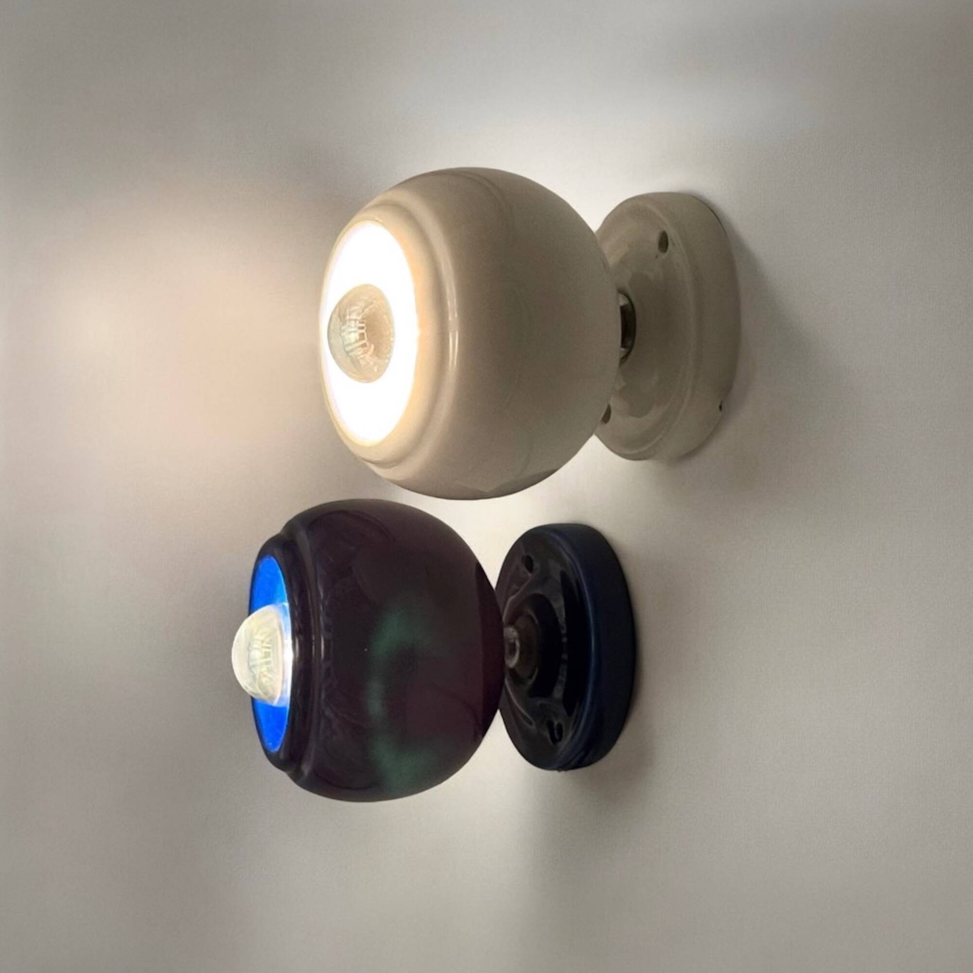 Vintage Ceramic Wall Lamps with Adjustable Mount. Set of 2, 1970s