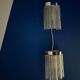 Set of two wall sconces in Murano glass and chromed metal, Italian Decorative