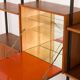 Italian free standing wall unit in teak, 1960s