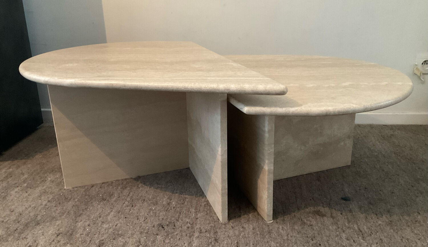 Travertine coffee table from the 70s-80s