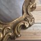 Antique gilded stucco mirror – Louis XV rococo style – 42 cm