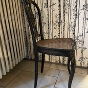 Chaise bois noirci