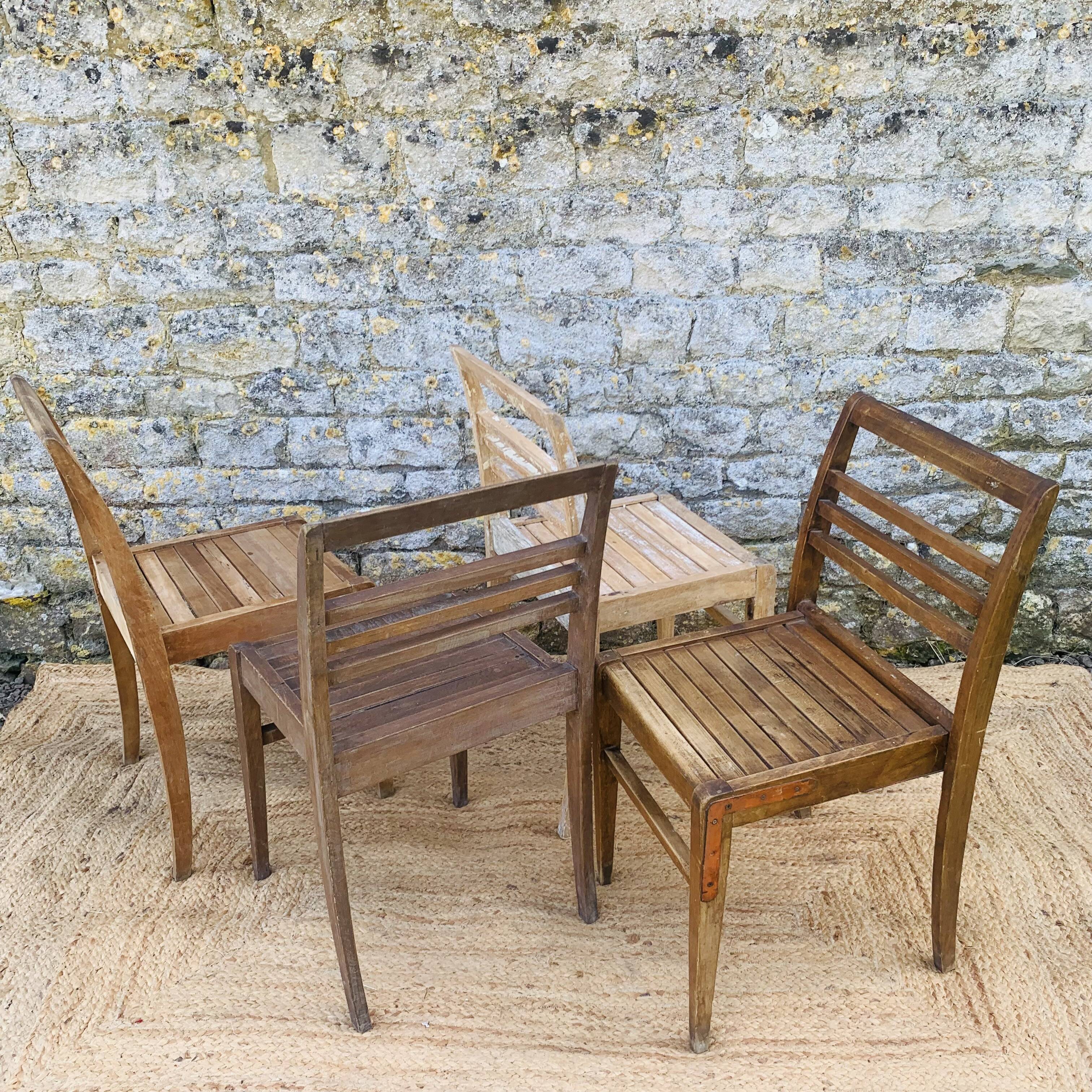 Set of 4 René Gabriel chairs