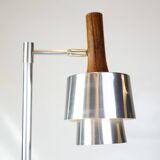 Floor Lamp Model 294 In Steel & Rosewood By Jo Hammerborg For Fog & Morup