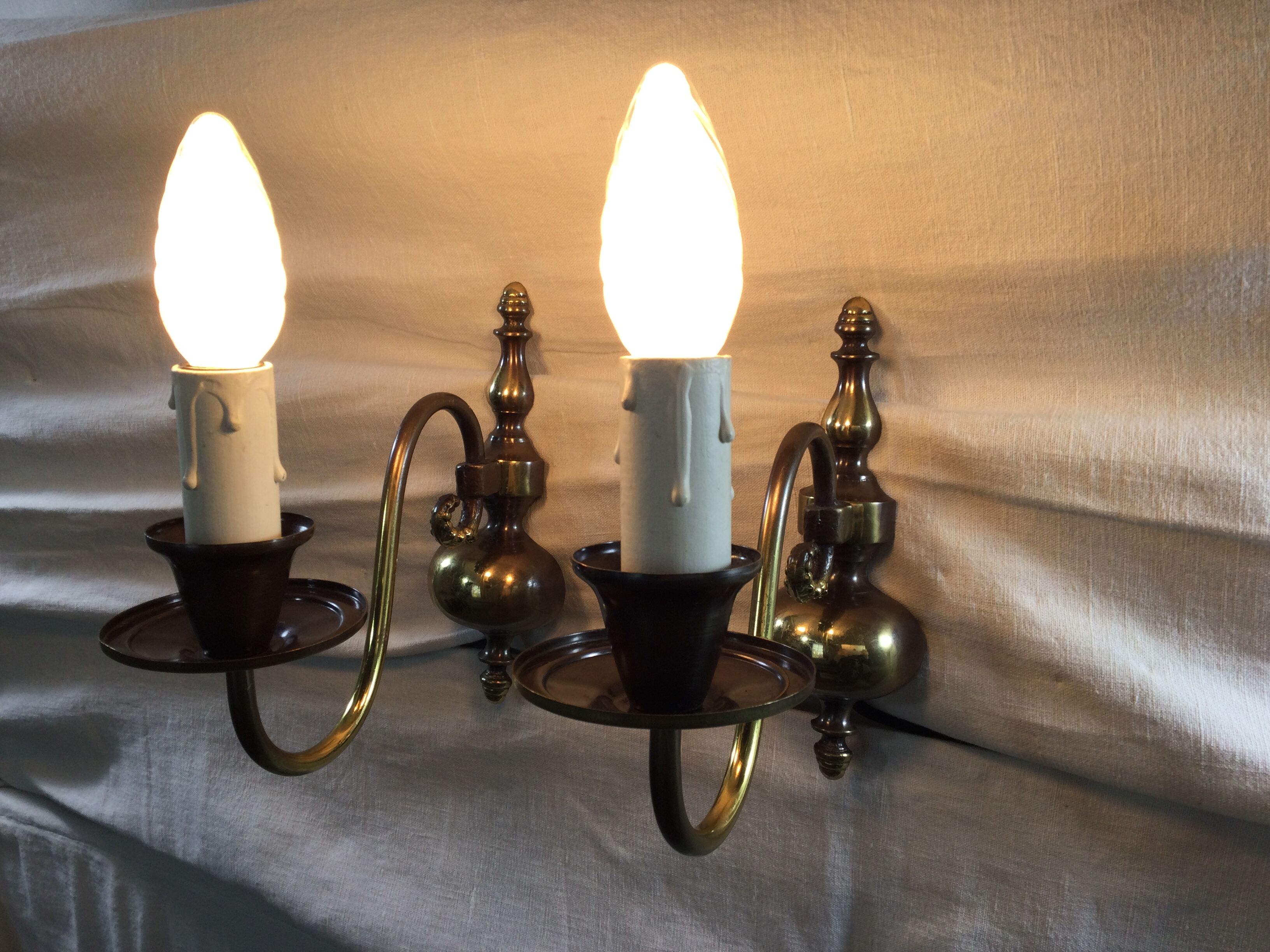 Dutch pair of sconces