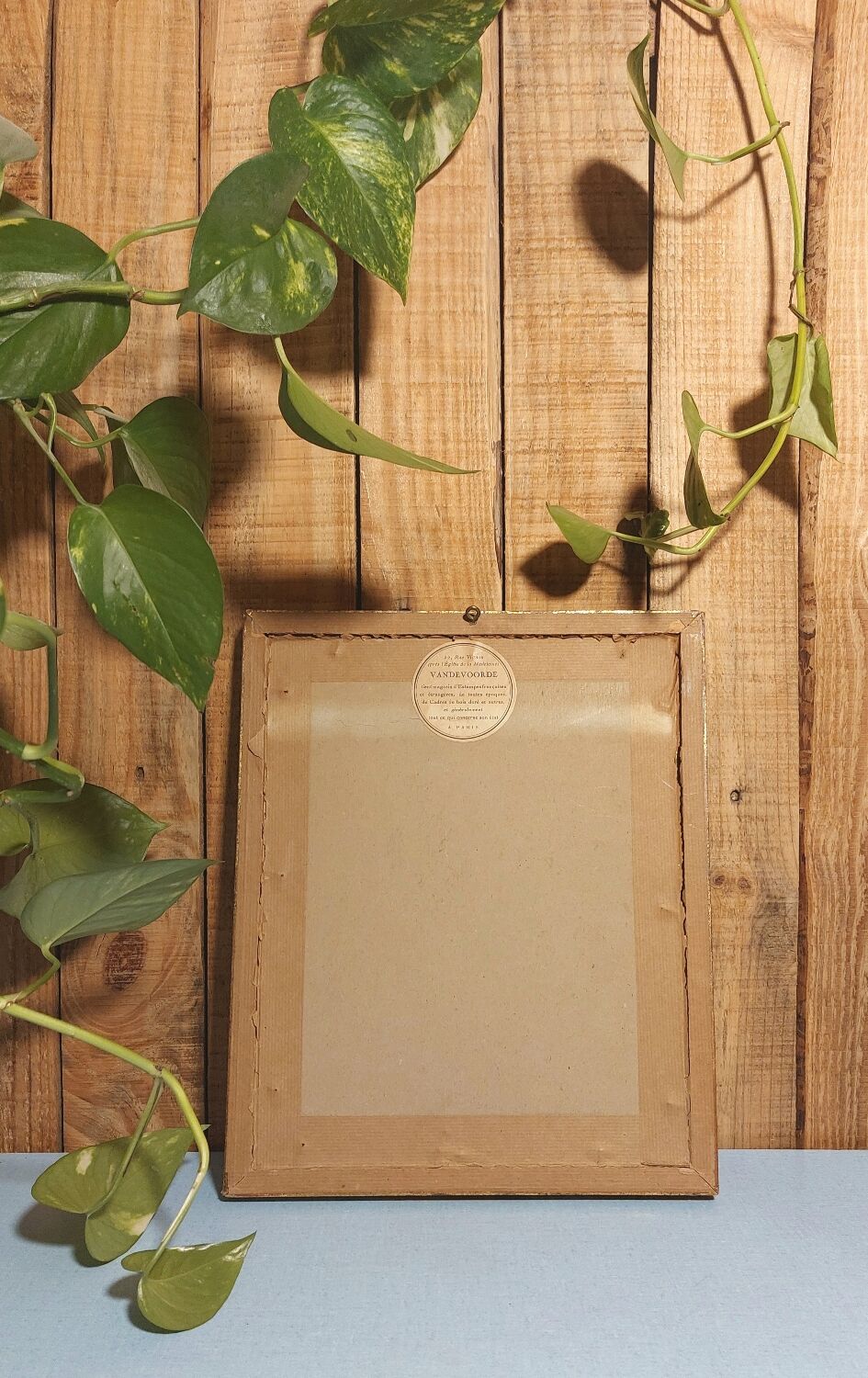 Flower print and period mirror frame