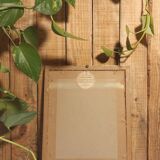 Flower print and period mirror frame