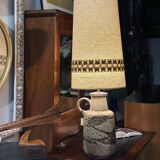 Lámpara cerámica Fat Lava con pantalla original, Scheurich Keramik, 60’s