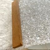 Vintage wall lamp perspex and wood