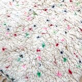 Berber carpet Beni Ouarain with colorful polka dots 1.38 x 1.03m