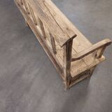 Patinated church pew