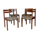 Vintage chairs in antique fabric and wood year 80