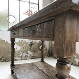 Artist studio oak draper table