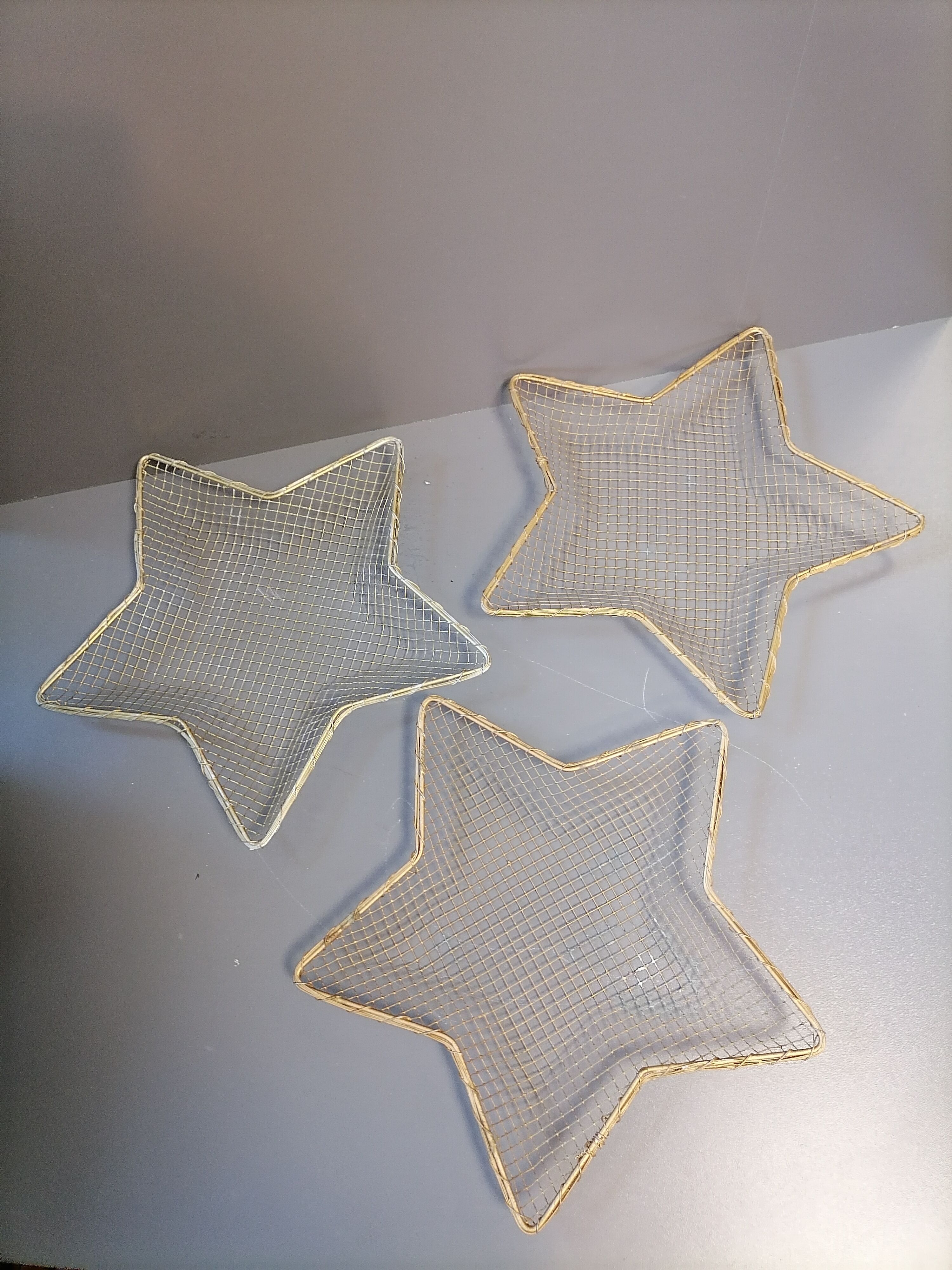 Lot de 3 Etoiles panières