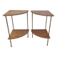 Pair of Corner Shelves 60/70 Vintage Design Console Table