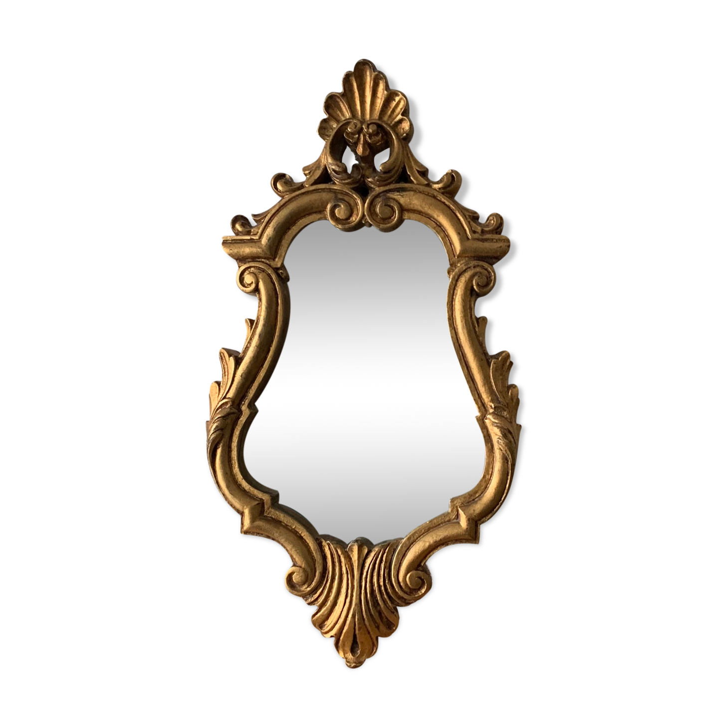 Golden frame mirror 27x50cm