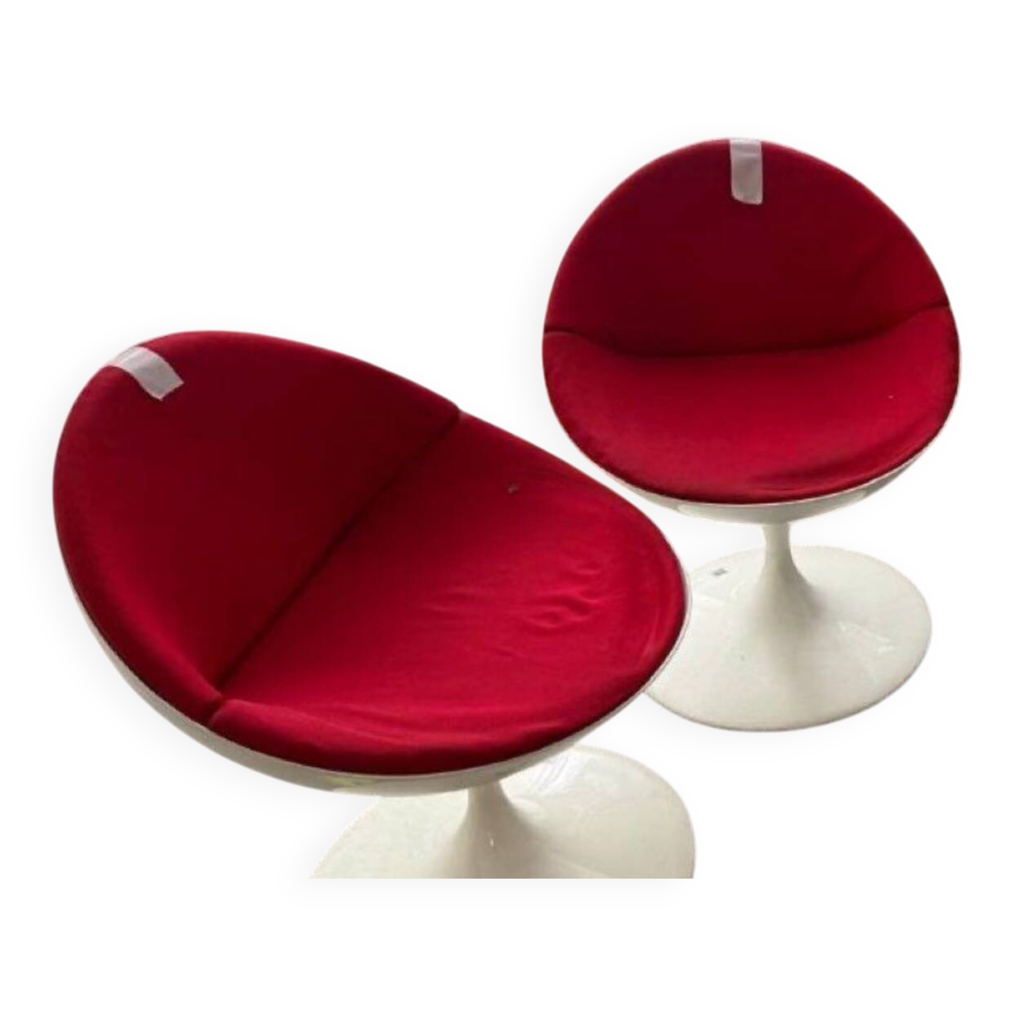 Set of Luna club chairs by Paolo Chiantini - white