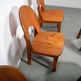 Ensemble de 6 chaises de salle à manger en pin par Ranier Daumiller