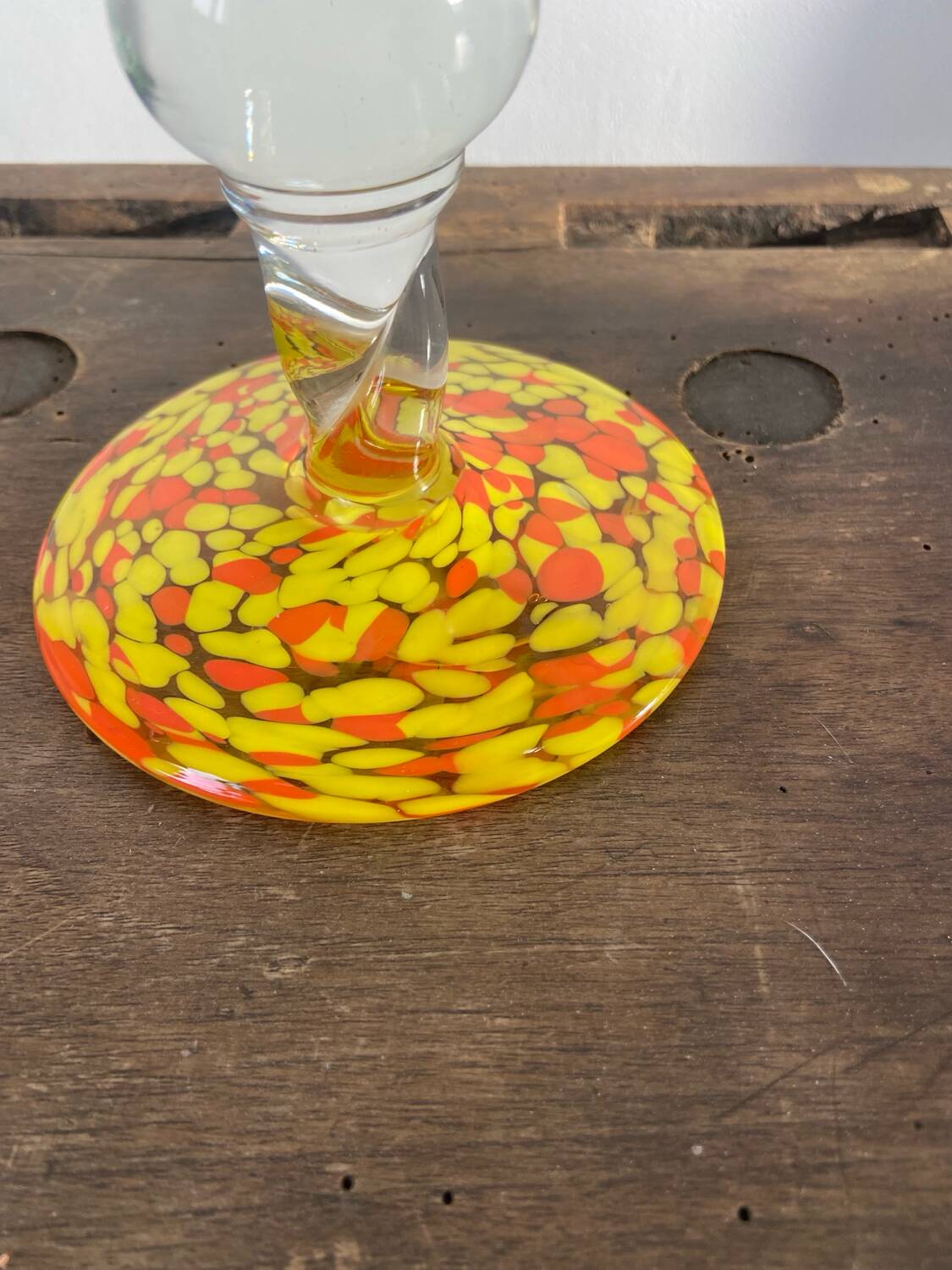 Clichy glass fruit bowl