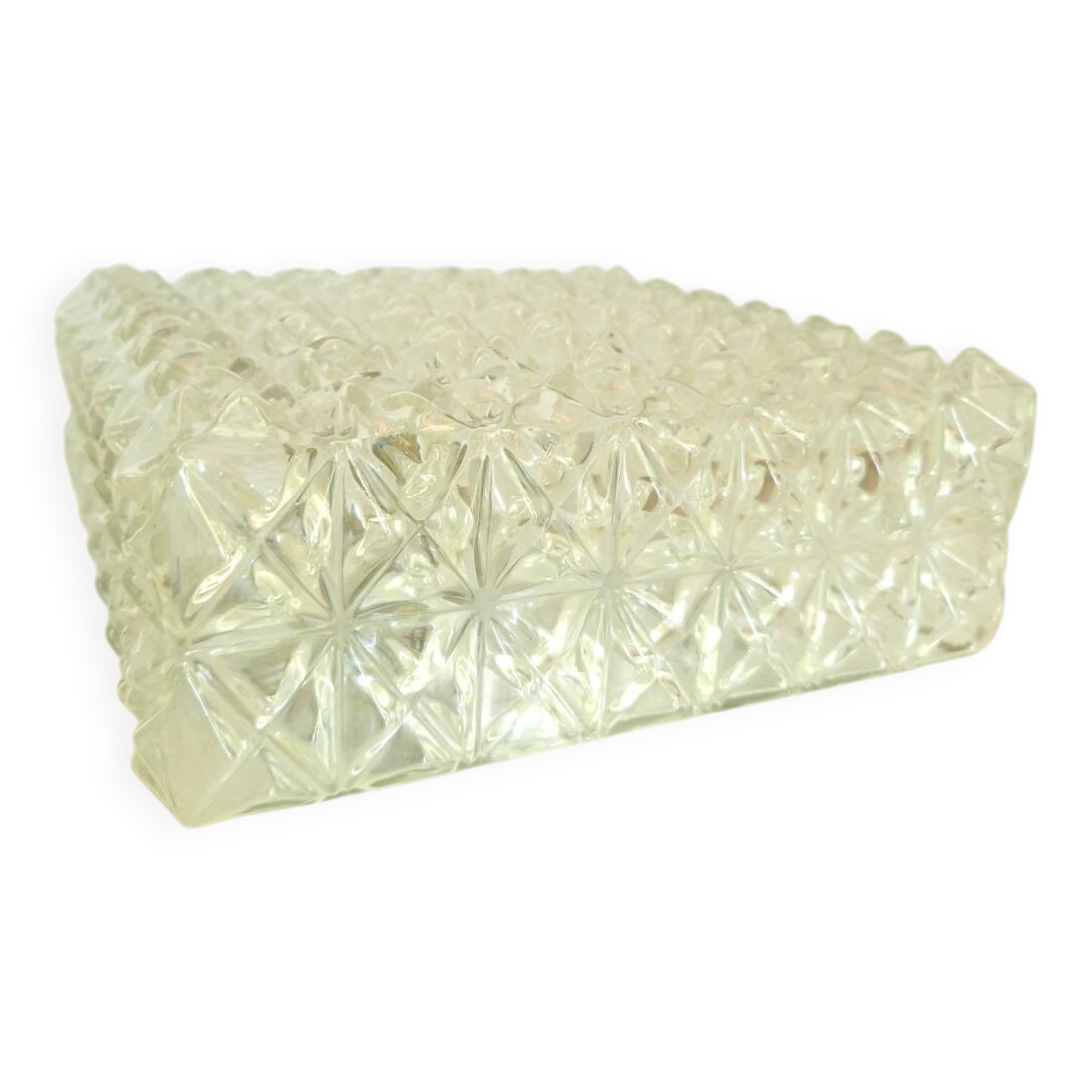 Vintage molded glass wall light