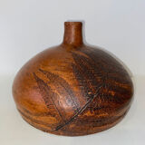 Terracotta vases with plant print