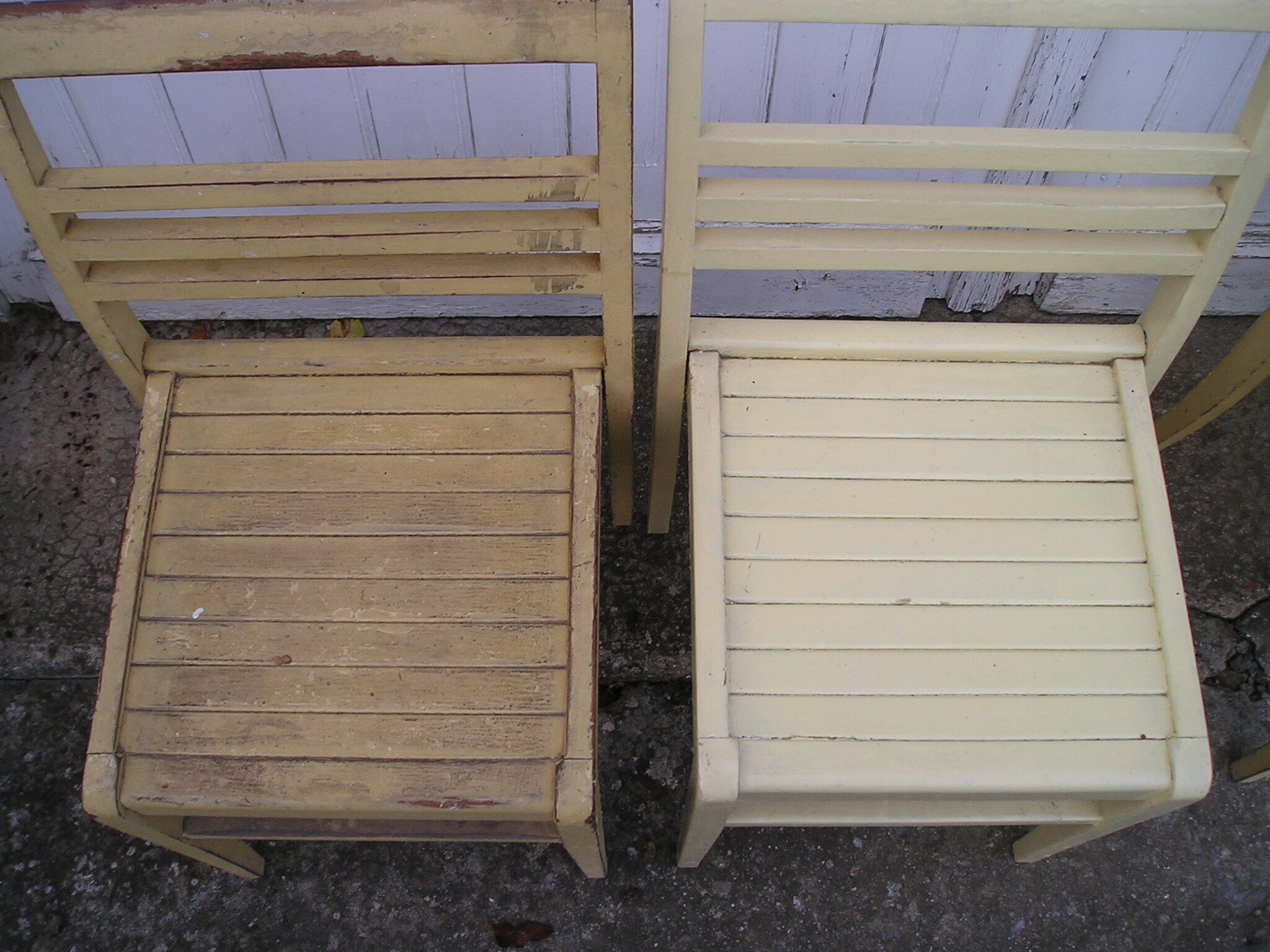 Série de 4 chaises René Gabriel, mobilier d'urgence, de sinistrés, reconstruction, années 50