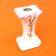 Soliflore vase alphabet letter i ceramic with floral decoration