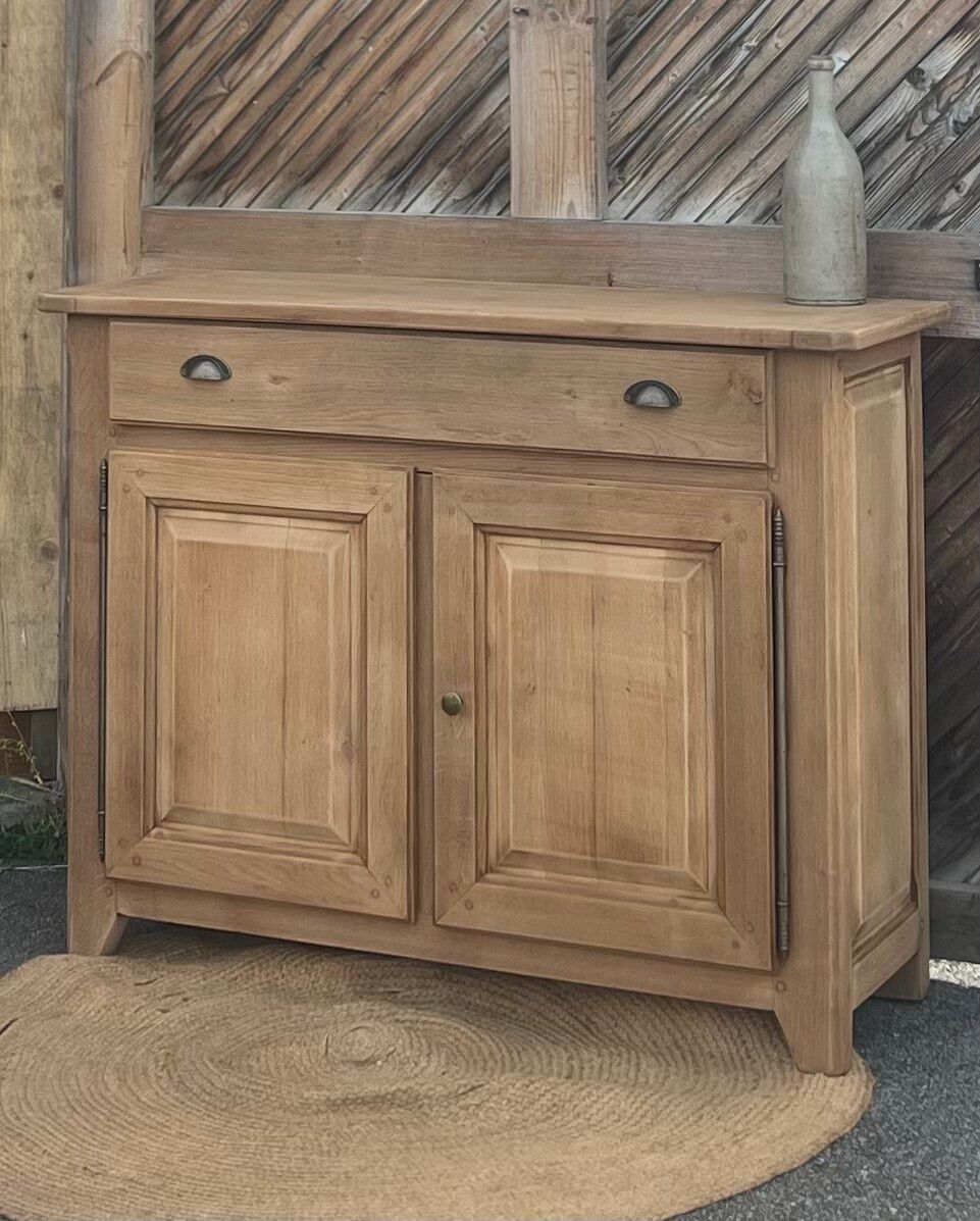 Old Parisian buffet in raw solid oak