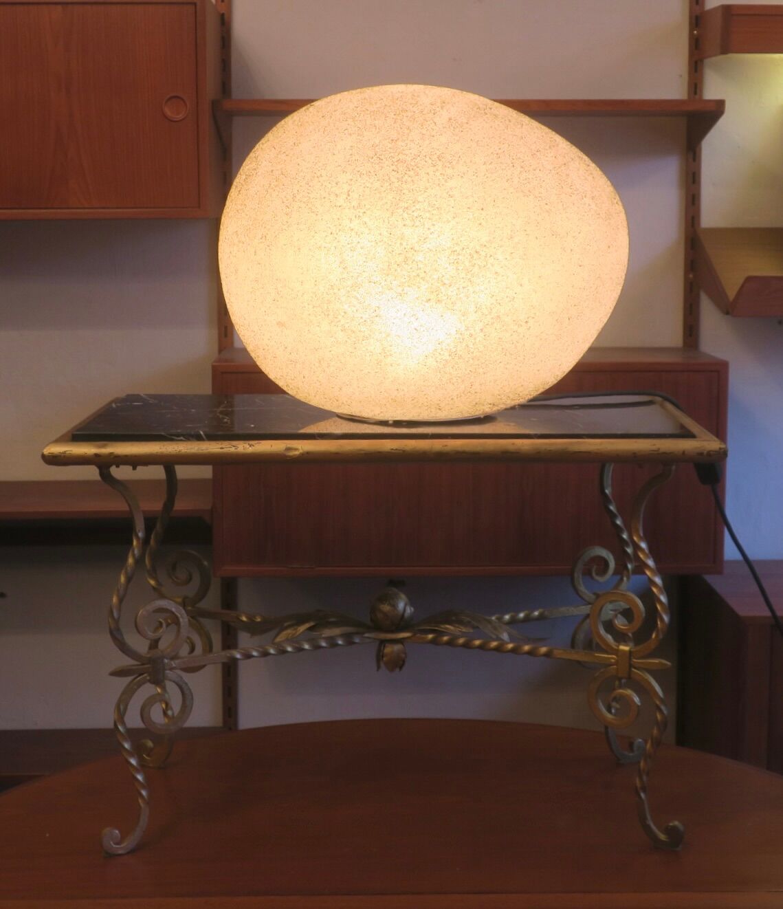 Large moon rock lamp André Cazenave for Singleton attr., Italy 1960s