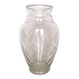 Vase en verre ciselé