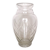 Vase en verre ciselé