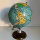 Vintage globe 1950 terrestrial wood Girard Barrère Forest - 38 cm
