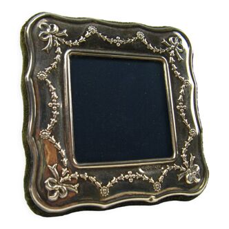 Silver photo holder frame