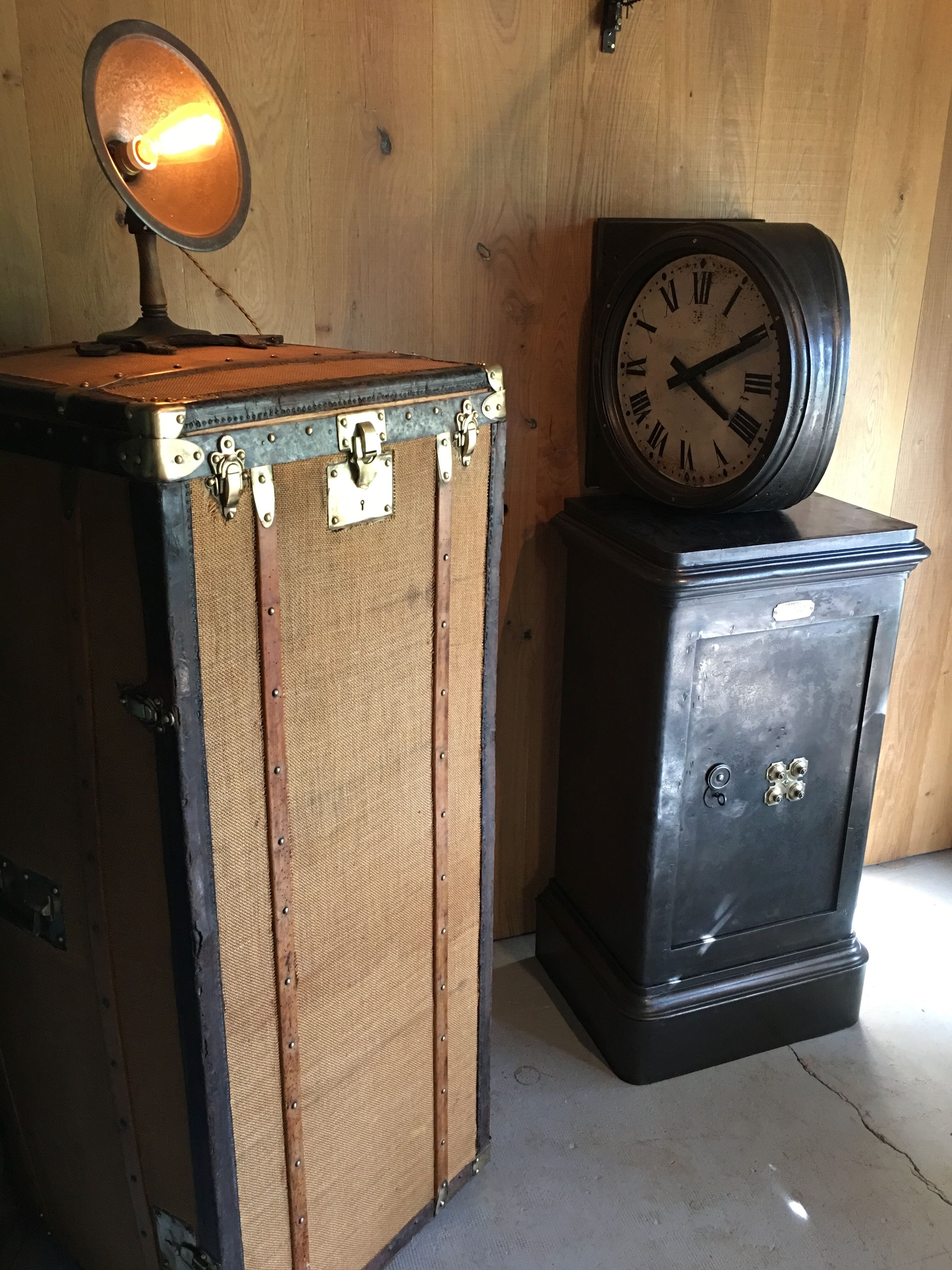 Old station clock Paul Garnier double shaped cast iron